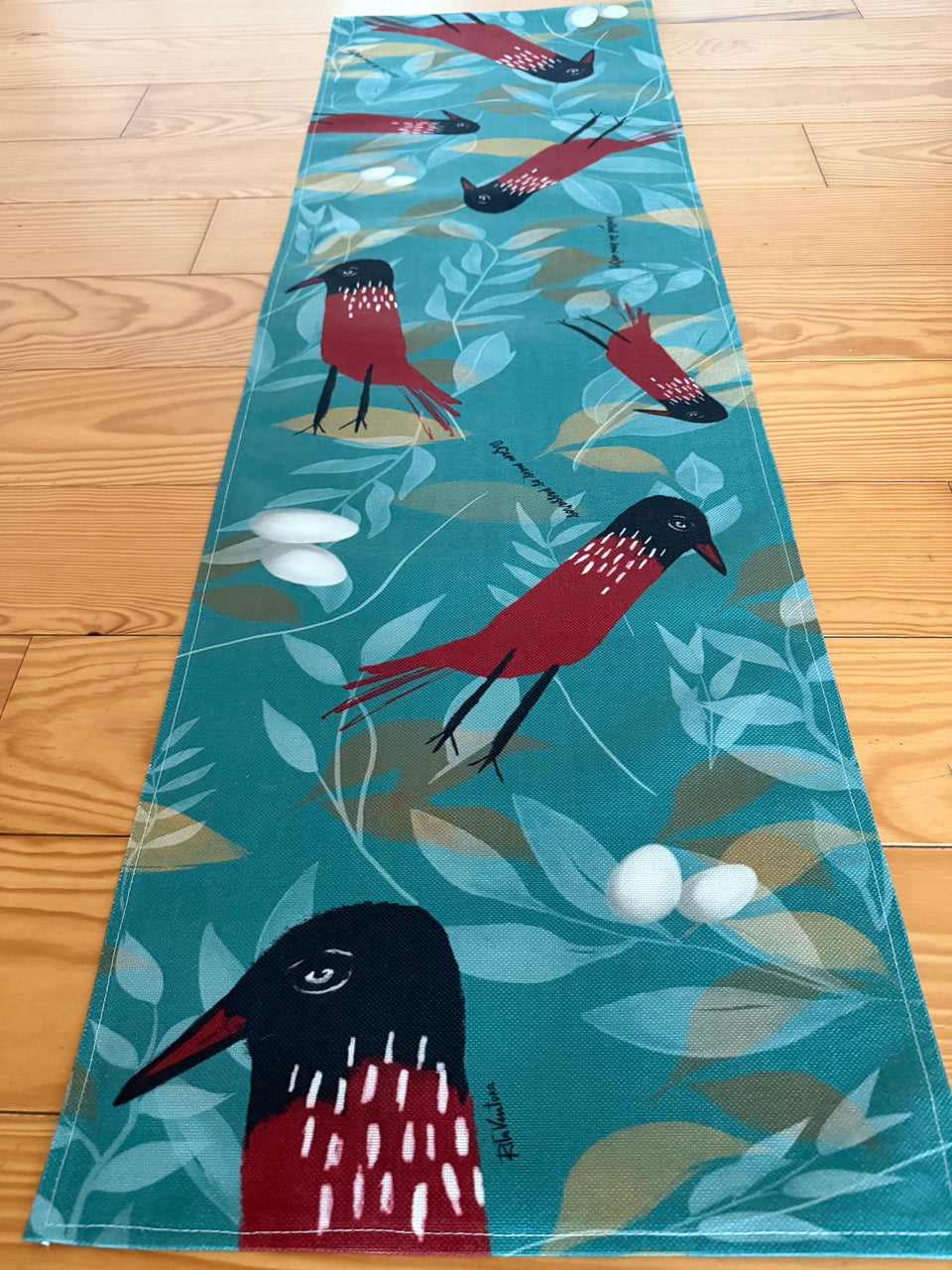 Caminho de Mesa Pássaros Azul