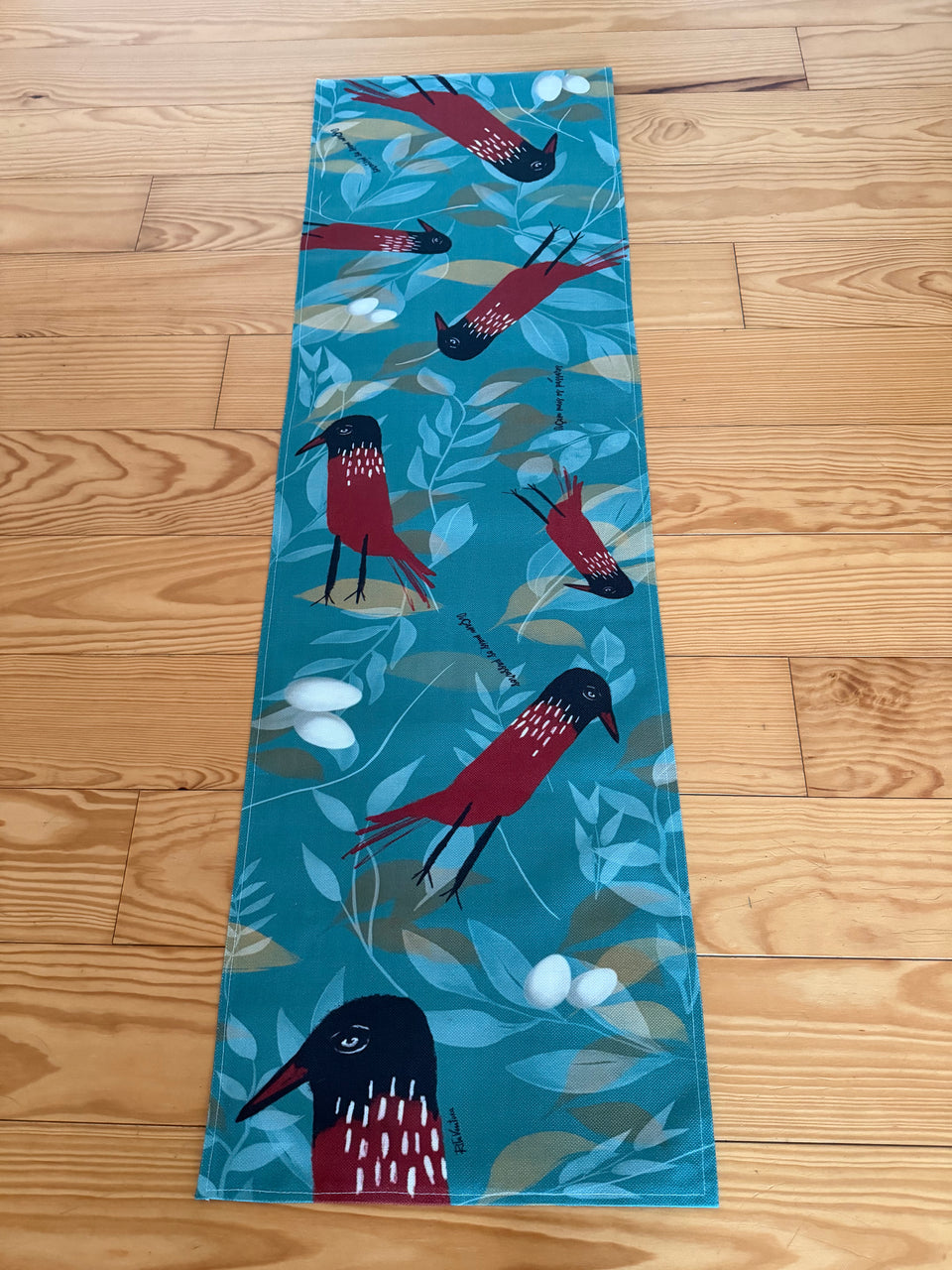 Caminho de Mesa Pássaros Azul