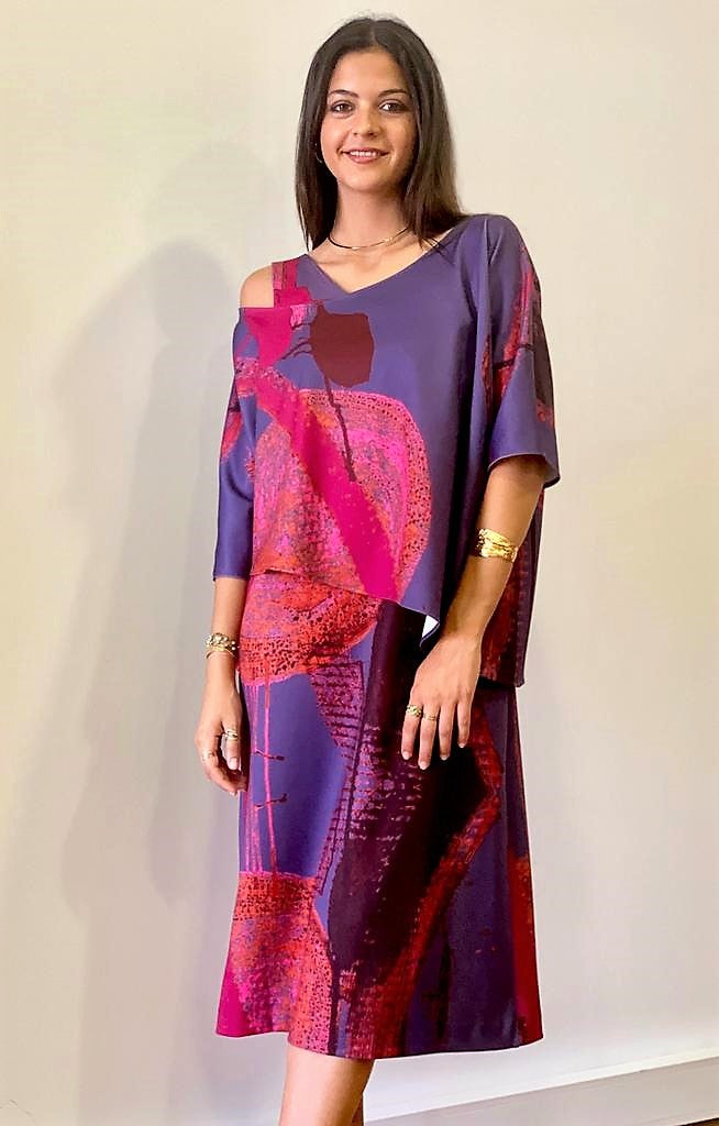 Vestido+Blusa Barros Roxo